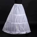 【WEJA】Fashion 3 Hoops Long Dress Gown Crinoline Petticoat Underskirt Slip for-Bride. 