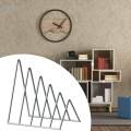 Bookend Organizer Binder Book Stopper Desk Triangle Bookshelf File Folder Sorter for Document Mails. 