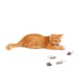 BRADOO 36Pcs False Mouse Cat Pet Toys Cat Long-Haired Tail Mice Sound Rattling Soft Real Rabbit Fur Sound Squeaky Cat Toy. 