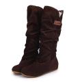 【BestGO】Lady Boots Women Fashion Spring Autumn Round Toe Mid-Calf Princess Sweet Boots Female Casual Boots. 