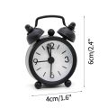Twin Bell Mini Alarm Clock Retro Table Clock Portable Quartz Electronic Clocks for Office Bedside Clock Home Desktop Decoration. 