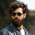 Gold Metal Retro Round Polarized Sunglasses Vintage Gothic Steampunk Glasses. 