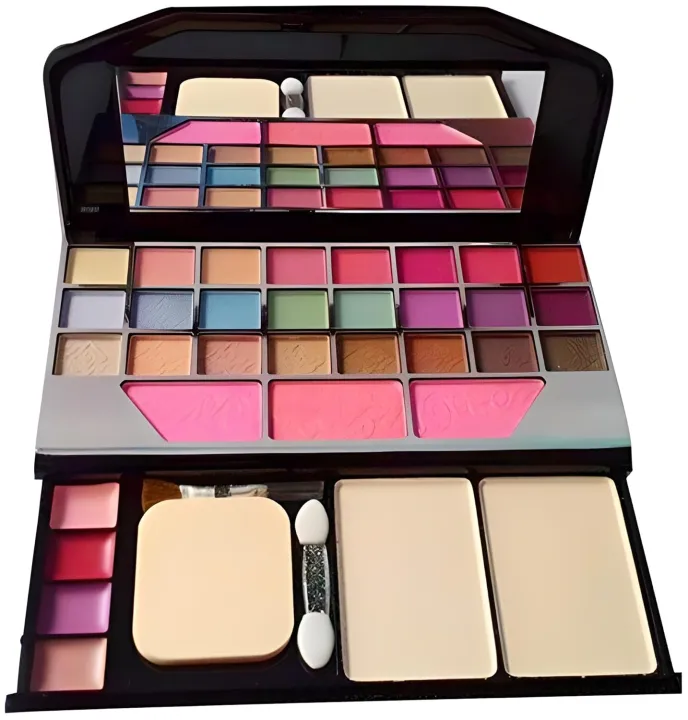 SHISHI%20Makeup%20Kit%20with%205%20Pink%20Makeup%20Brushes,%203in1%20Combo,%2036H%20Eyeliner,%20Kajal,%20Compact,%205in1%20Lipstick,%20Fixer,%20Primer,%20Contour,%20Foundation,%203%20Makeup%20Puffs%20-%20(Pack%20of%2020)%20-%20Image%202