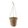 3-Piece Hand-Woven Storage Basket Wicker Hanging Flower Pot Basket Plant Basket Indoor and Outdoor Flower Container. 