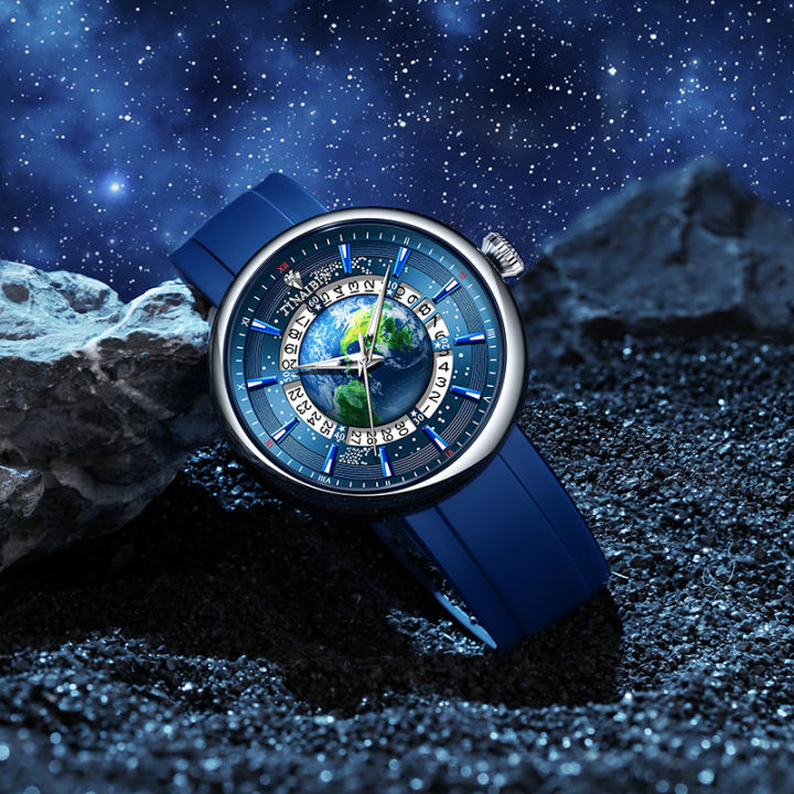 TINAIBIN%20New%20Automatic%20Mechanical%20Steel%20Earth%203D%20Wrist%20Watch%20for%20Men%20with%20Leather%20Rubber%20Belt%20Luminous%20Gift%20reloj%20hombre%206627%20-%20Image%205