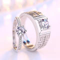 Pair Ring  Wedding Ring One Carat  Plated Ring Couple Pair Ring Wedding Props Square. 