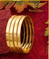 Gold Plated Guarantee 4 Plain Bangle Bracelet for Women Long-Lasting Guaranteed Free Gift Box RG-WB. 