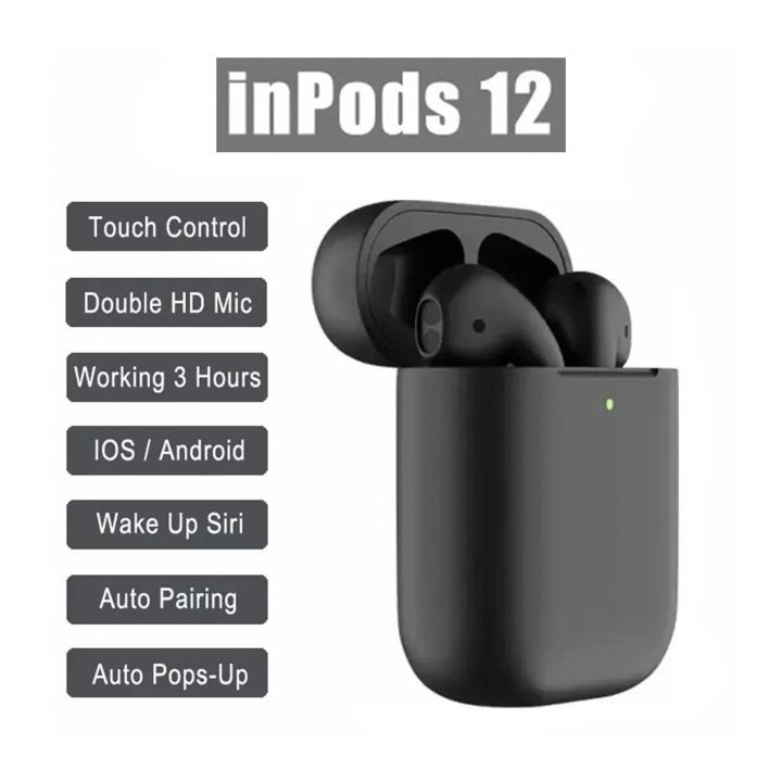 Bluetooth Headset How To Charge Inpods 12 Black V5 How Do I Know