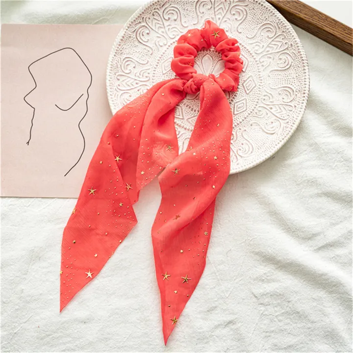 1pcs%20Chiffon%20Ponytail%20Ribbon%20Shiny%20Star%20Bow%20Hair%20Scrunchies%20Knotted%20Bowknot%20Hair%20Ties%20Elastic%20Hair%20Band%20Hair%20Accessories%20-%20Image%209
