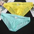 New Men's Ultra-Thin Ice Silk Briefs Underwear Youth Lightweight Low Waist High Elastic Super Elastic Thin Cold. 