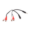 Universal RCA Cable 3.5mm Jack Stereo Audio Cable To 2RCA Socket Female To Male To Headphone 3.5mm Adapter For DVD Amplifier Cologo. 
