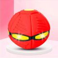 Fashion Flying UFO Flat Throw Disc Ball With LED Light Toy Kid Outdoor Garden Basketball Game Decompression ball deformation toy. 