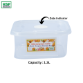 SQUARE FOOD CONTAINER WITH DATE INDICATOR- BPA FREE - HSP - 10A27. 