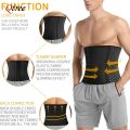 Qtree Men Body Shaper Waist Trimmer Corset Slimming Belly Fat Cellulite Tummy Control Stomach Girdle Slimming Patch Belt. 