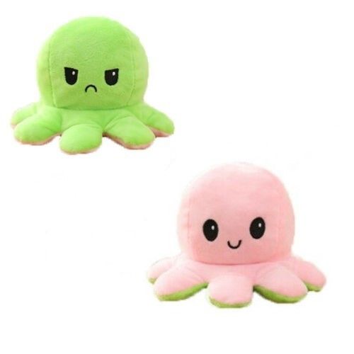 Reversible Moody Flip Octopus Soft Toy Two Sided Face Octopus Plush