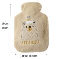 500ML Hot Water Bag Plush Cartoon Kawaii Bear Rabbit Animal Pattern Hot Water Bottle Hand Feet Warmer Winter. 