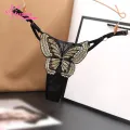 Muses Mall Lady Thong Elastic Butterflies Embroidery Adjustable Lady Thong. 