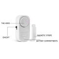 Door Window 90dB Wireless Magnetic Sensor Security Alarm with 3 x 1.5V LR44 Button Batteries. 
