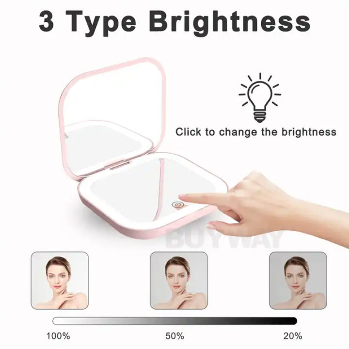Compact%20Small%20Mini%20Gift%20Vanity%20Table%20Folding%20Led%20Lights%20Portable%20Hand%20Held%20Pocket%20Makeup%20Mirror%202X%20magnifying%20-%20Image%204