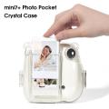 New Camera Case For Instax Mini 7 Photo Bag Transparent Storage Crystal Strap Rope Sticker Three-Piece Set. 