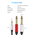 3pcs 3.5mm to Dual 6.5mm Adapter Jack Audio Cable 3.5 to 6.5 AUX Cord 3.5 Jack Splitter for Guitar Mixer Amplifier Bass. 