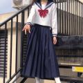 jkUniform skirt Basic Style Genuine White Two Books Three Books Student School Uniform College Style Business Attire Japanese Style Sailor Suit. 