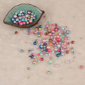 ABS Imitation Pearl Beads No Hole【Mixed-Size & Mixed-Color】Round Loose Beads Diy Jewelry Necklace Making. 
