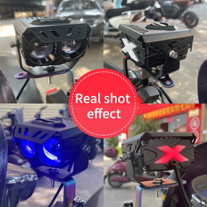 Motorcycle%20LED%20and%20Car%20Mini%20Driving%20Light%20Set%20Five%20Modes%20(2PCS)%20LED%20Headlight%20Fog%20Light%2060W%2012000lm%20Driving%20Headlight%20Bulb%20IP68%20Waterproof%20Auxiliary%20Spotlight%20+%20DRL%20Blue%20-%20Image%202