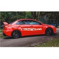 MITSUBISHI LANCER 2x side stripes vinyl body decals sticker graphics emblem logo. 