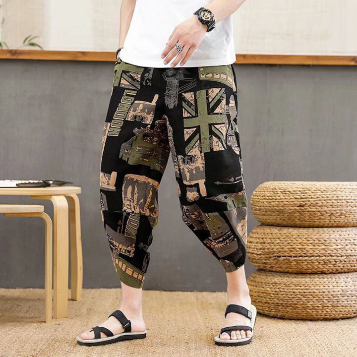 Men%20Loose%20Casual%20Harem%20Pants%20Large%20Size%20Cropped%20Pants%20Retro%20Printing%20Wide-leg%20Pants%20-%20Image%209