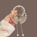 Butterfly Bell Orchid Hair Claw Clip Swan Tassel Ponytail Buckle Pearl Hairpin ANLAN. 