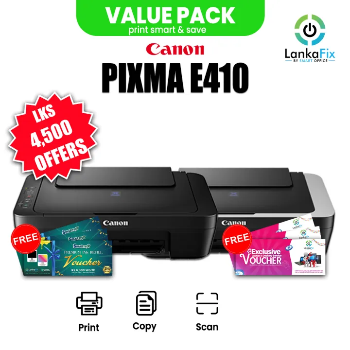 Canon%20Pixma%20E410%203-in-1%20Ink%20Efficient%20(A4)%20Printer%20-%20Image%202