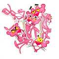 20/40pcs Pink Panther Stickers Cartoon Animated Stickers for Laptop Scrapbook Journal Kids Girls Boys Stickers. 