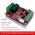 6-60V BLDC Three Phase DC Brushless Motor Controller(With Hall). 