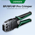 UGREEN RJ45 Network Line Pliers 8p 7P 6p 4p Network Crimping Tool and Network Lan Cable Tester Lan Tester with battery Insulated Wire Strippers Pliers Internet Cable Crimping Wire Cutter. 