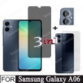 Samsung A06 Matte Privacy Tempered Glass Screen Protector with Camera Lens Protector Anti Blue Light 3-in-1 for Samsung Galaxy A05 A05s. 