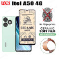For Itel A50 A 50 A5 0 Privacy Tempered Glass for itel A05S A60 A60S A70 RS4 S24 S23 P55+ P40 Ceramic Frosted Soft Film and Lens Film. 