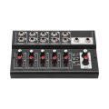 10 Channel Mixing Console Audios Mixer Sound Mixing Board W/ 2 Main Volume Knobs. 
