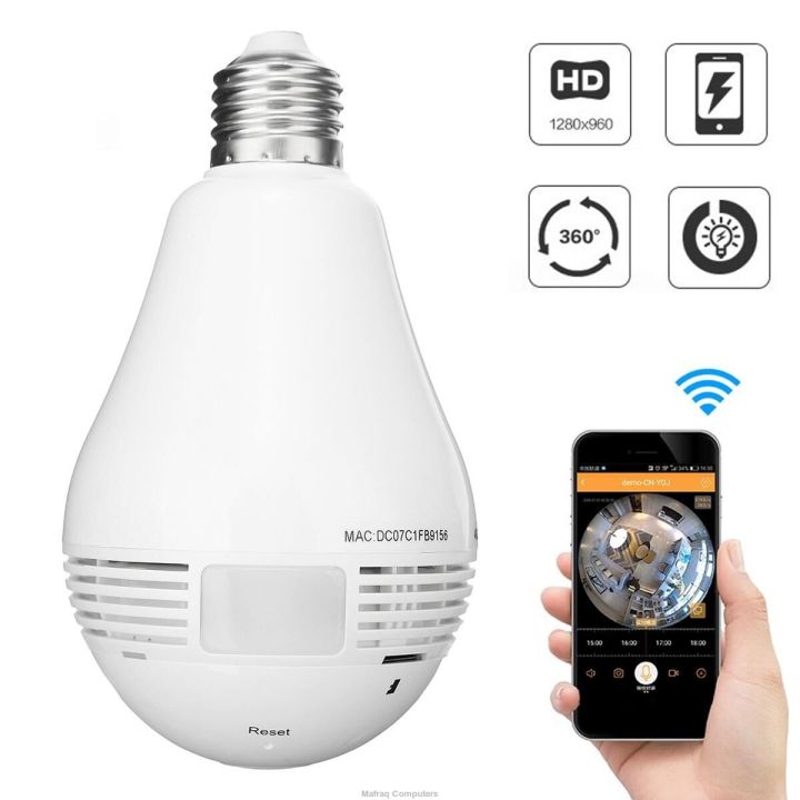 360%C2%B0%20Rotate%20Auto%20Tracking%20Panoramic%20Camera%20Light%20Bulb%20Wireless%20Wi-Fi%20PTZ%20IP%20Camera%20Remote%20Viewing%20Security%20Surveillance%20-%20Image%203