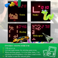 DIY Pixel Game Maker Kit Electronics DIY Soldering Project Practice Solder Learning Assembly with Shell Race Car Games. 