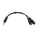 3.5mm Headset Splitter Adapter M/f 1 Female To 2 Male Aux Mic Adapters For Ps4 Pc Gaming Headsets Audio Cable Microphone Plugs. 