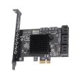 SATA PCIE Card Built in PCI‑E 1X Interface 8xSATA3.0 Output Interfaces Expansion Cards for Win 10. 