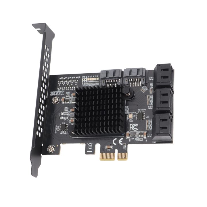 SATA PCIE Card Built in PCI‑E 1X Interface 8xSATA3.0 Output Interfaces Expansion Cards for Win 10