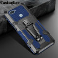 Casinglee For OPPO A12 Case Shockproof Armor Stand case with Metal Clip Back cover OPPO A12 Phone cases Car Mountaineering phone case. 