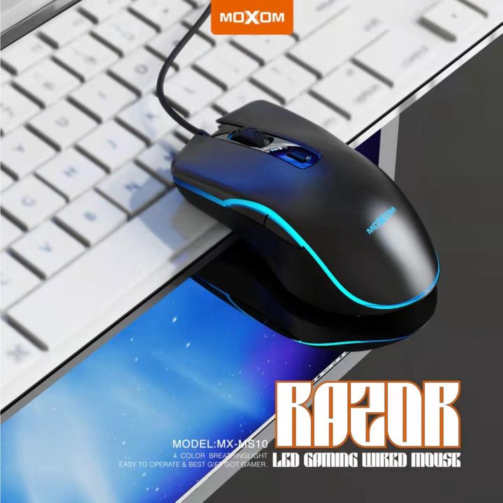 Mouse%20MOXOM%20MX-MS10%20Razor%20LED%20Gaming%20Wired%20Mouse%20High%20DPI%20Optical%20Sensor%20Classing%20Gaming%20Mouse%20Ergonomic%20Design%20Wired%20Mice%20-%20Image%207