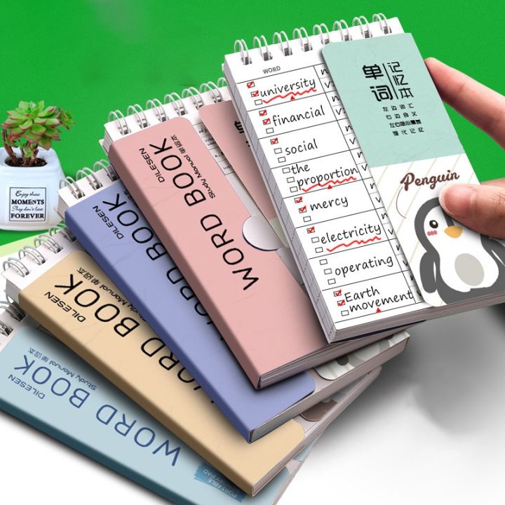 Portable Mini Spiral Notebook 80 Pages Multipurpose Pocket Notebook for School Stationery Students Languages Learning Word Book