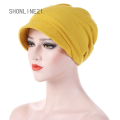 Shonline Women Cancer Chemo Hat Beanie Cap Twisted Knot Turban Head Wrap Beanie Scarf Turban Head Wrap Cap Turban Wrap Cap Islamic Clothing. 