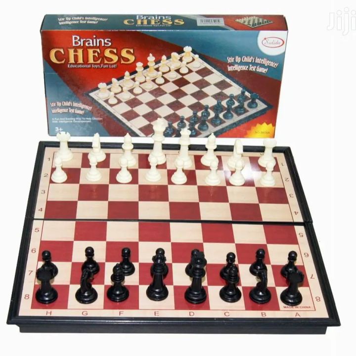 Brains Magnetic Chess Set with Foldable Chessboard, 24CM, 18CM.15CM