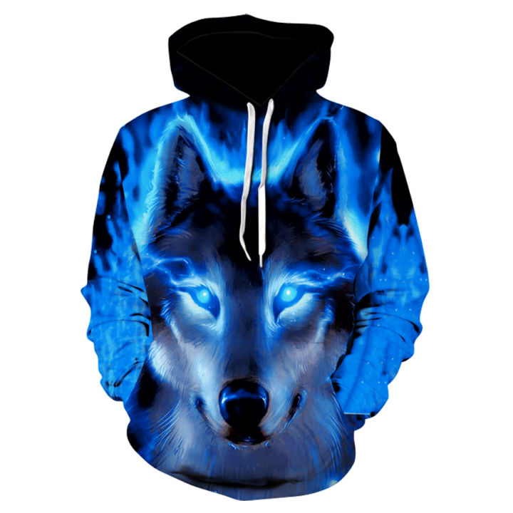 Fashion Wolf Animal 3D Print Men Women Hoodie Sweatshirts Spring