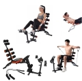 7 In 1 Abdominal Fitness Machine Sit up Bench with Doot Pedal & Pull Rope Exercise Machine, Workout Gym for Indoor Crunch Exercise. 